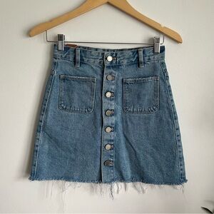 Zara - Button Down Denim Skirt